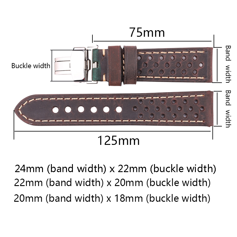 Retro Calf Leather Watch Bands - Curved Spring Bar review and price